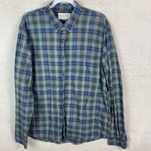 Vintage Denim & Supply Ralph Lauren Shirt Mens XL Plaid Long Sleeve Button‎ Down